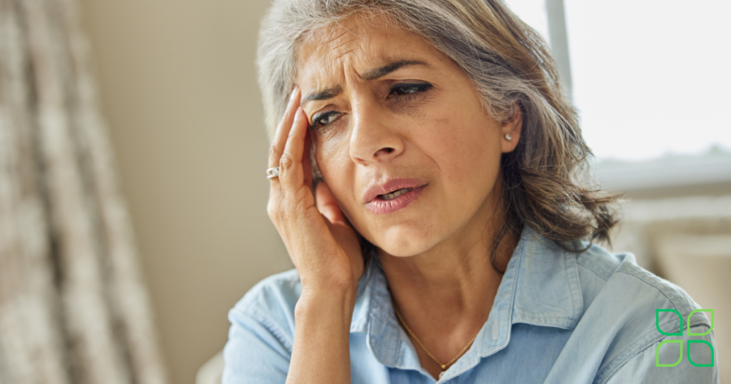 an elderly woman with cognitive decline